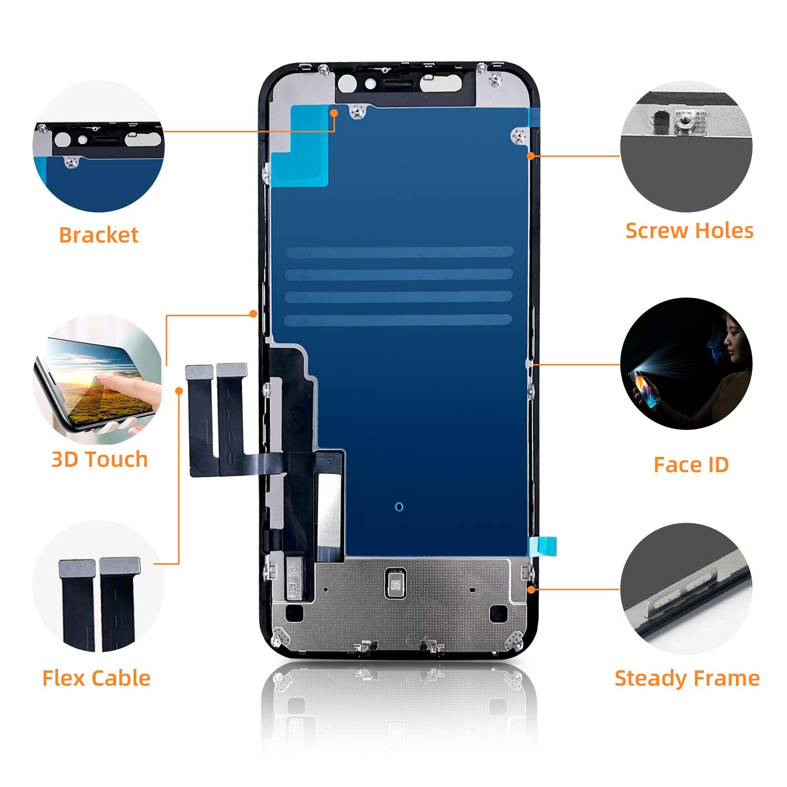 Bsz4Uov For Iphone 11 Screen Replacement 6.1 3D Touch Screen Lcd Display Digitizer For A2111, A2223, A2221 Cell Phone Repair Kit